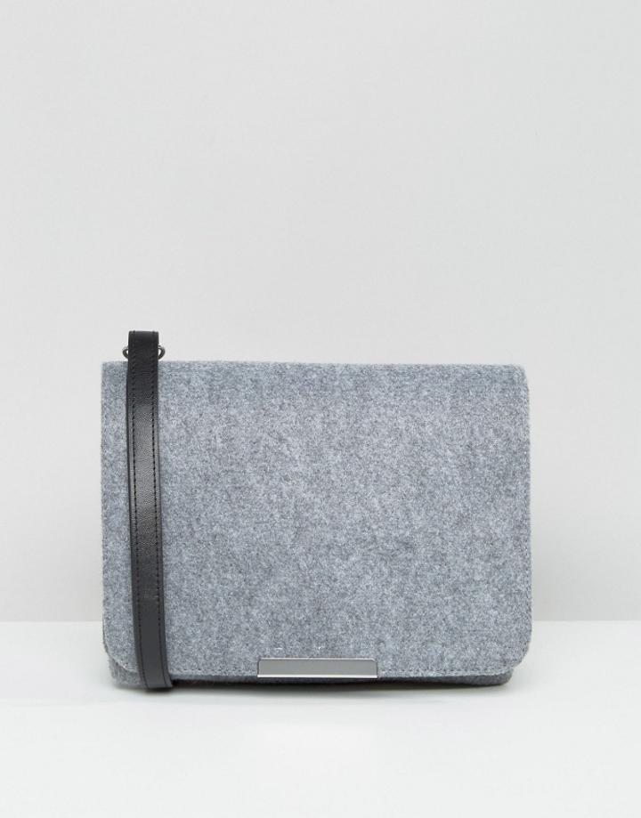 Monki Felt Lady Bag - Gray