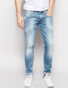 Replay Jeans Anbass Slim Fit Stretch Sunfaded Wash - Sunfaded Wash