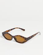 Madein 70s Collection Slim Line Sunglasses-brown