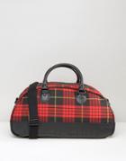 Fred Perry Plaid Holdall - Red