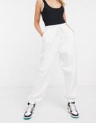 Asos Design Hourglass Super Oversized Sweatpants In Cream-white