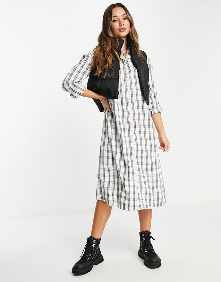 Urban Threads Oversized Blazer In Brown Plaid - Part Of A Set