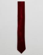 Asos Velour Tie In Burgundy - Red