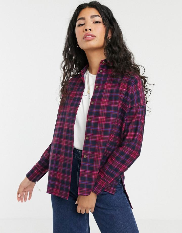 People Tree Handwoven Check Shirt-pink