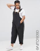 Asos Curve Relaxed Soft Overall - Black