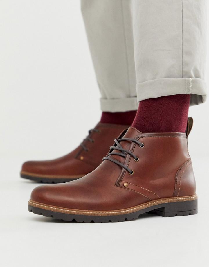 Silver Street Leather Chukka Lace Up Boot In Brown