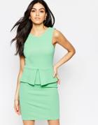 Vesper Ania Mini Peplum Dress - Mint