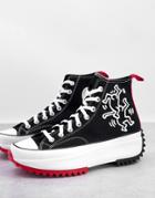 Converse X Keith Haring Run Star Hike Sneakers In Black