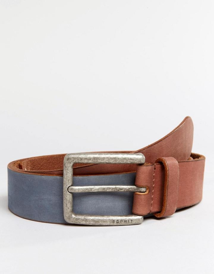 Esprit Belt Nubuck Leather - Brown