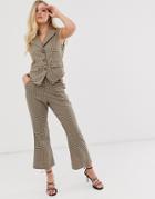 Neon Rose Fitted Suit Vest In Check