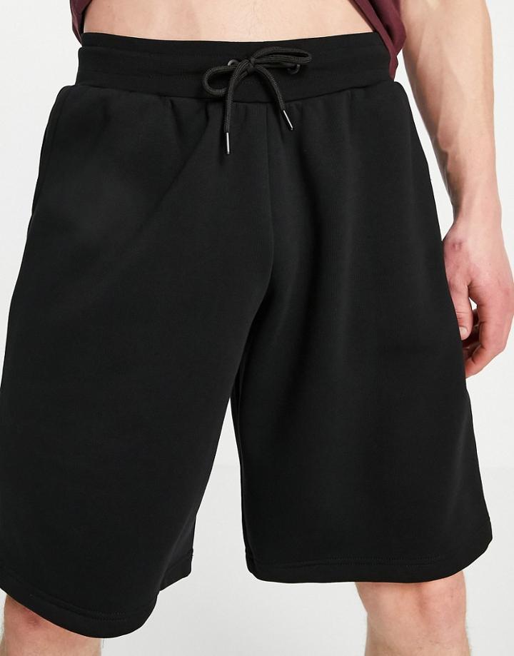 River Island Oversized Shorts In Black