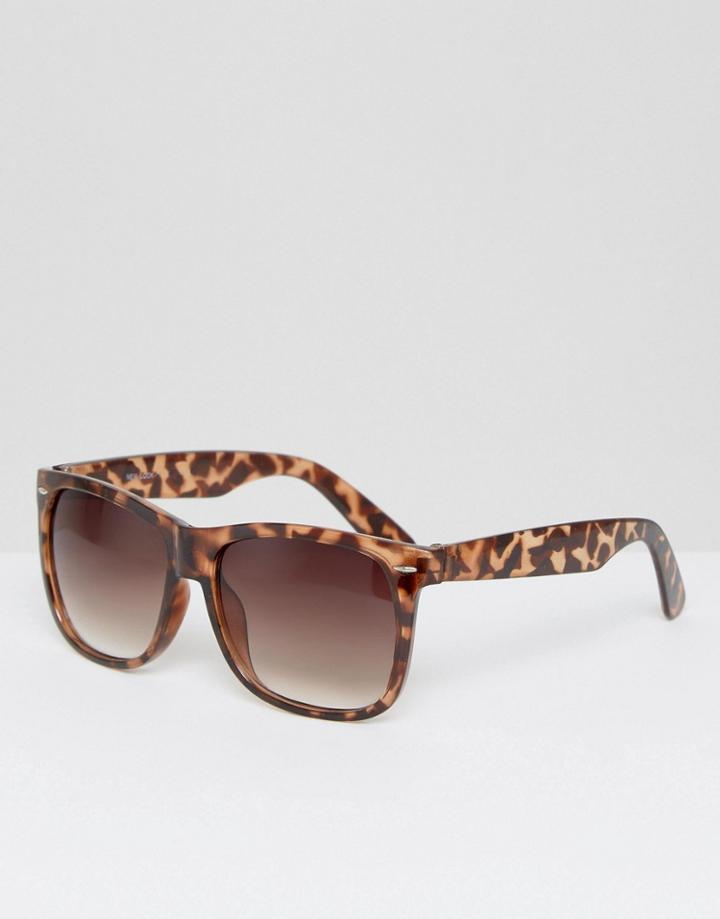 New Look Tortoise Square Sunglasses - Brown