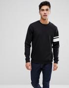 Only & Sons Sweatshirt With Arm Stripe - Black