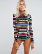 Stella Mccartney Stripe Rashguard Top - Multi