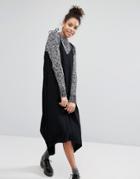 Monki Hanky Hem Midi Dress - Black