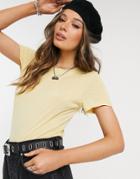 Monki Simba Organic Cotton Blend T-shirt In Yellow