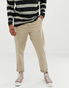 Asos Design Relaxed Chinos In Putty-beige