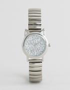 Asos Novelty Cat Dial Expander Watch - Silver