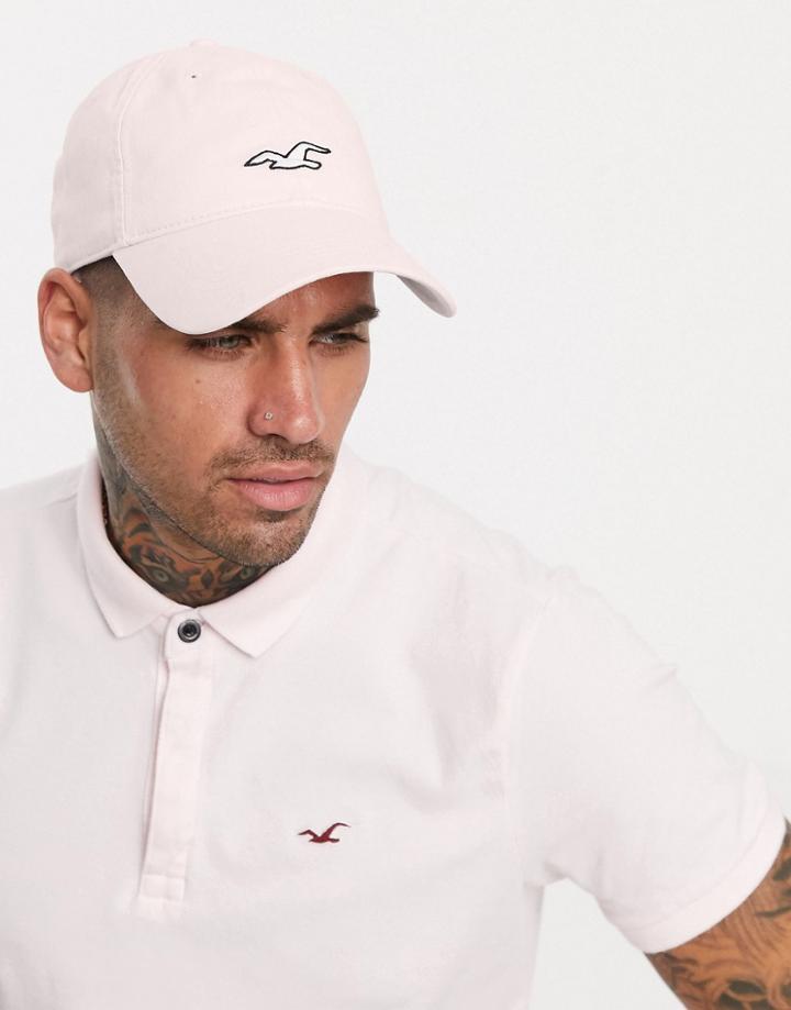 Hollister Icon Logo Dad Baseball Cap In Pink