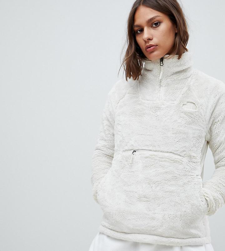 The North Face Womens Osito Sport Hybrid 1/4 Zip Fleece In White - White