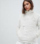 The North Face Womens Osito Sport Hybrid 1/4 Zip Fleece In White - White