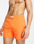 Polo Ralph Lauren Traveler Icon Logo Mid Swim Shorts In Orange