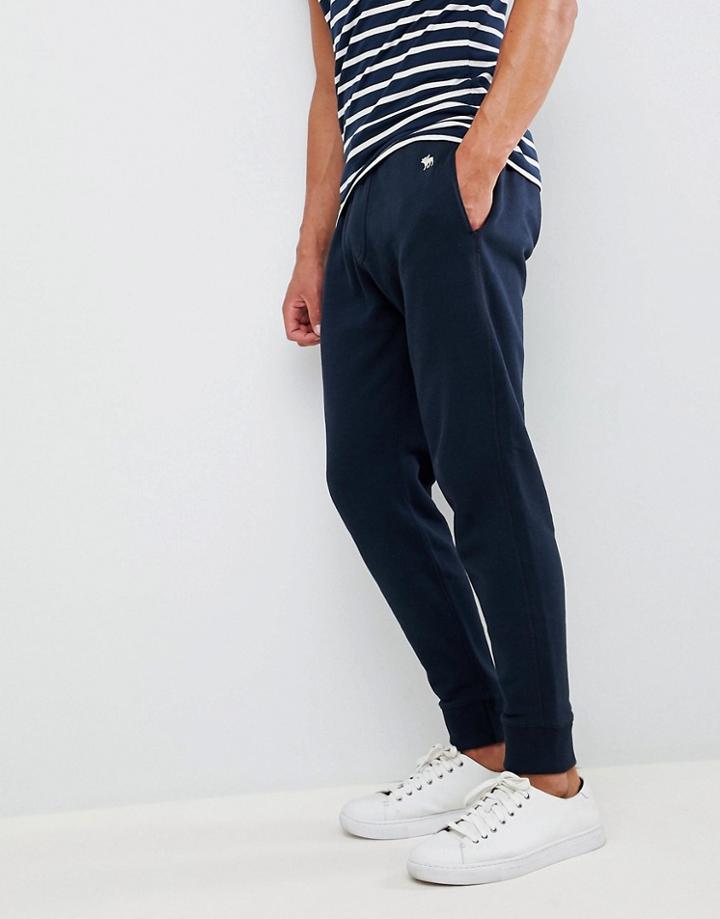 Abercrombie & Fitch Icon Logo Cuffed Jogger In Navy - Navy