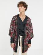 Asos Edition Burnout Kimono In Pink