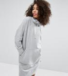 Monki Front Pocket Mini Sweat Dress - Gray