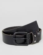 Systvm Perforated Leather Belt - Black