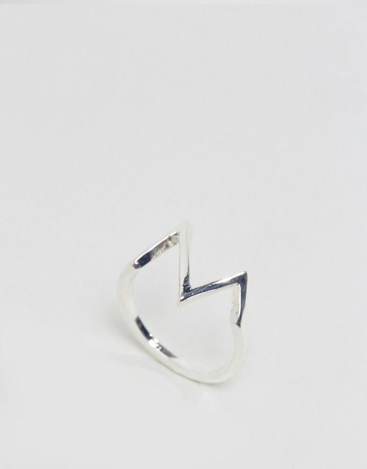 Asos Heartbeat Pinky Ring - Silver