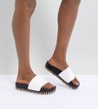 Sixty Seven Flatform Sliders - White