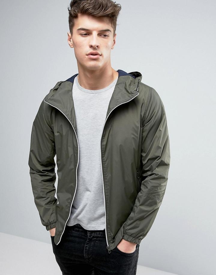 Produkt Light Weight Hooded Jacket - Green