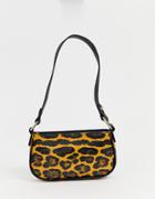 Asos Design 90s Shoulder Bag In Leopard