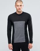 Religion Sweater With Block Panel Detail - Black