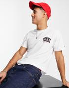 Tommy Jeans Chest College Logo T-shirt In White