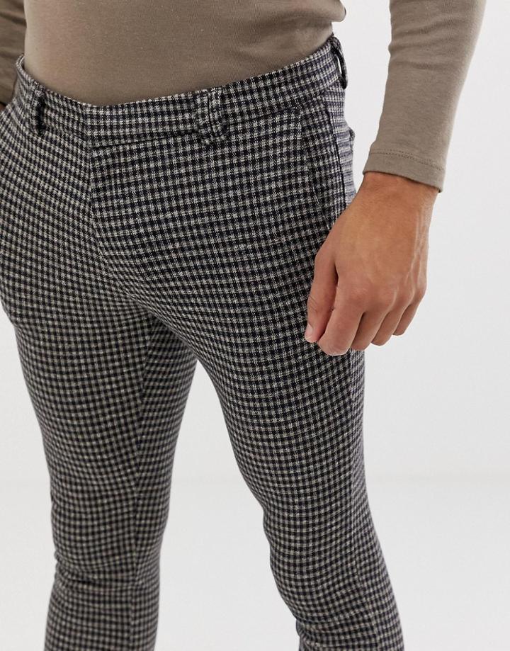 River Island Skinny Fit Smart Pants In Navy