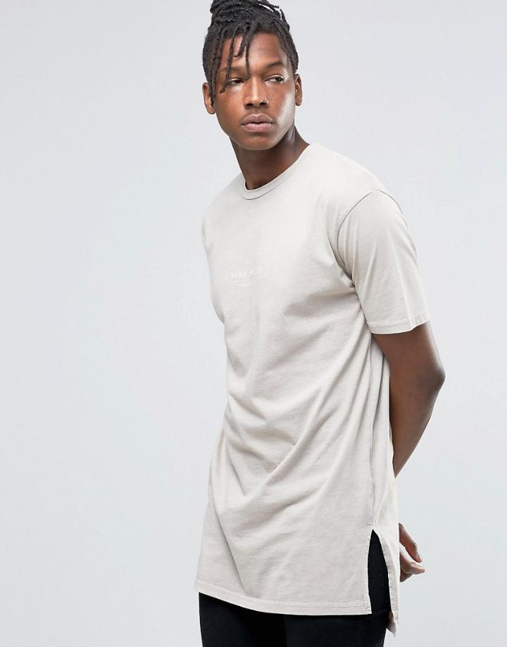 Hand Of God Oil Washed T-shirt - Stone