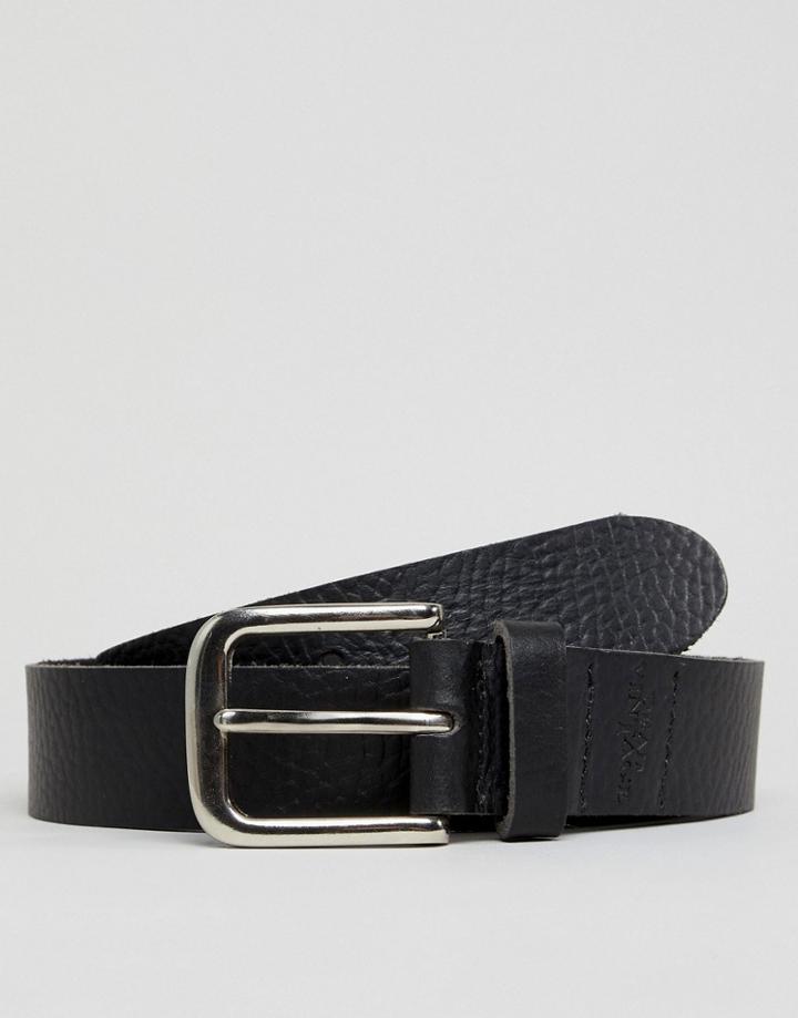 Dead Vintage Leather Jeans Belt - Black