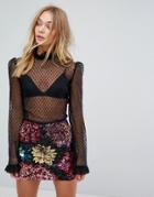 Millie Mackintosh Polka Dot Blouse - Black