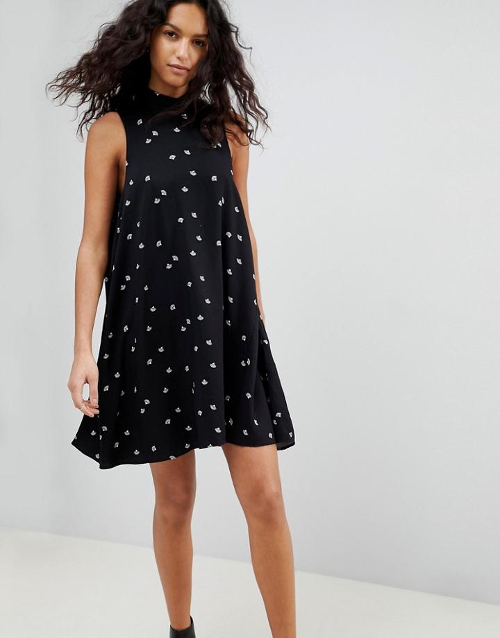 Vero Moda Swing Dress In Print - Blue