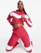Pindydoll Hoodie And Sweatpants Set With Chevron In Red
