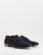 Topman Morgan Navy Weave Saddle Loafers