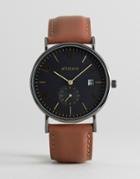 Breda Classic Small Second Leather Watch - Brown