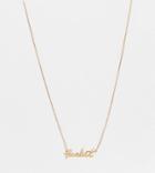 Hoops + Chains Ldn Necklace With 'fuck It' Slogan In 18kt Waterproof Gold Plate