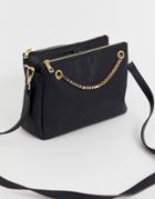 Chateau Cross Body Bag With Chain In Black - Black