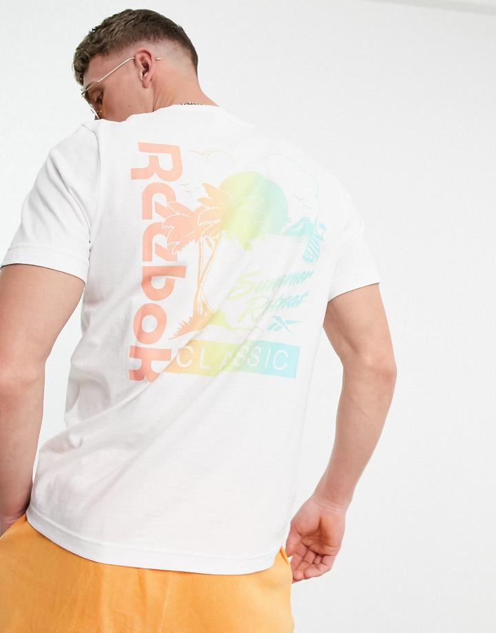 Reebok Classics Back Print T-shirt In White