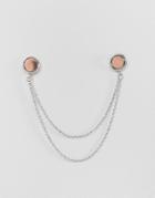 Aetherston Collar Tips In Antique Silver With Rose Gold Finish - Silver