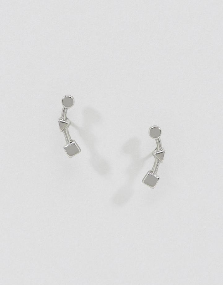 Asos Mini Shapes Stud Earrings - Silver