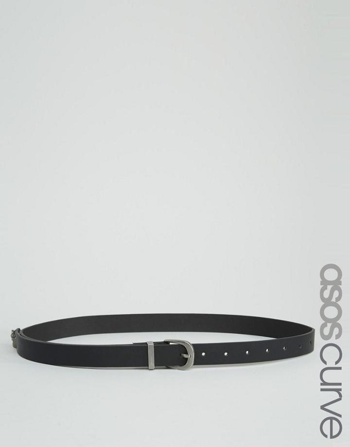 Asos Curve Elephant Tipped Belt - Black